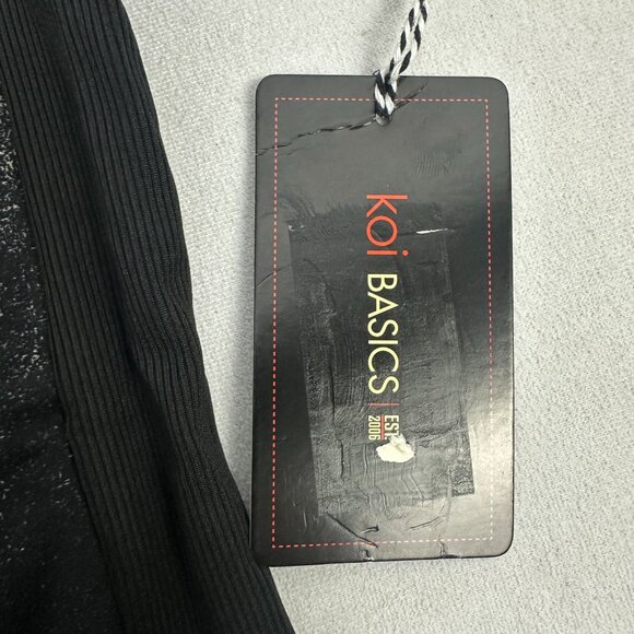 Koi Basics Womens V Neck Scrub Top XS Heather Taupe &  Black Gradient - Picture 4 of 7